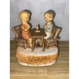 Vintage 1970 Price Import Japan Music Box Candle Prayer Children Twinkle Twinkle